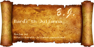 Baráth Julianna névjegykártya
